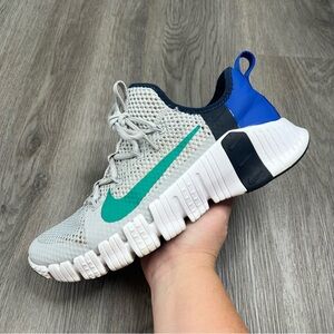 Nike Mens Free Metcon 3 Training Shoes Grey Fog Neptune Green CJ0861-043 Size 11